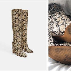 SOLD- Zara Snakeskin Boot